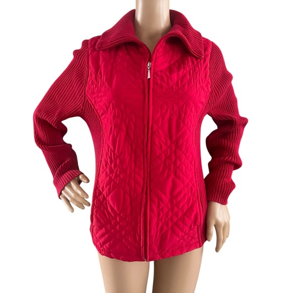 croft & barrow Sweaters - Croft & Barrow Quilted Full Zip Jacket